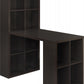 London Hobby Bookcase and Crafting Desk with Cubbies - Espresso