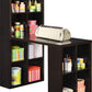 London Hobby Bookcase and Crafting Desk with Cubbies - Espresso