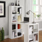 London Hobby Bookcase and Crafting Desk with Cubbies - White