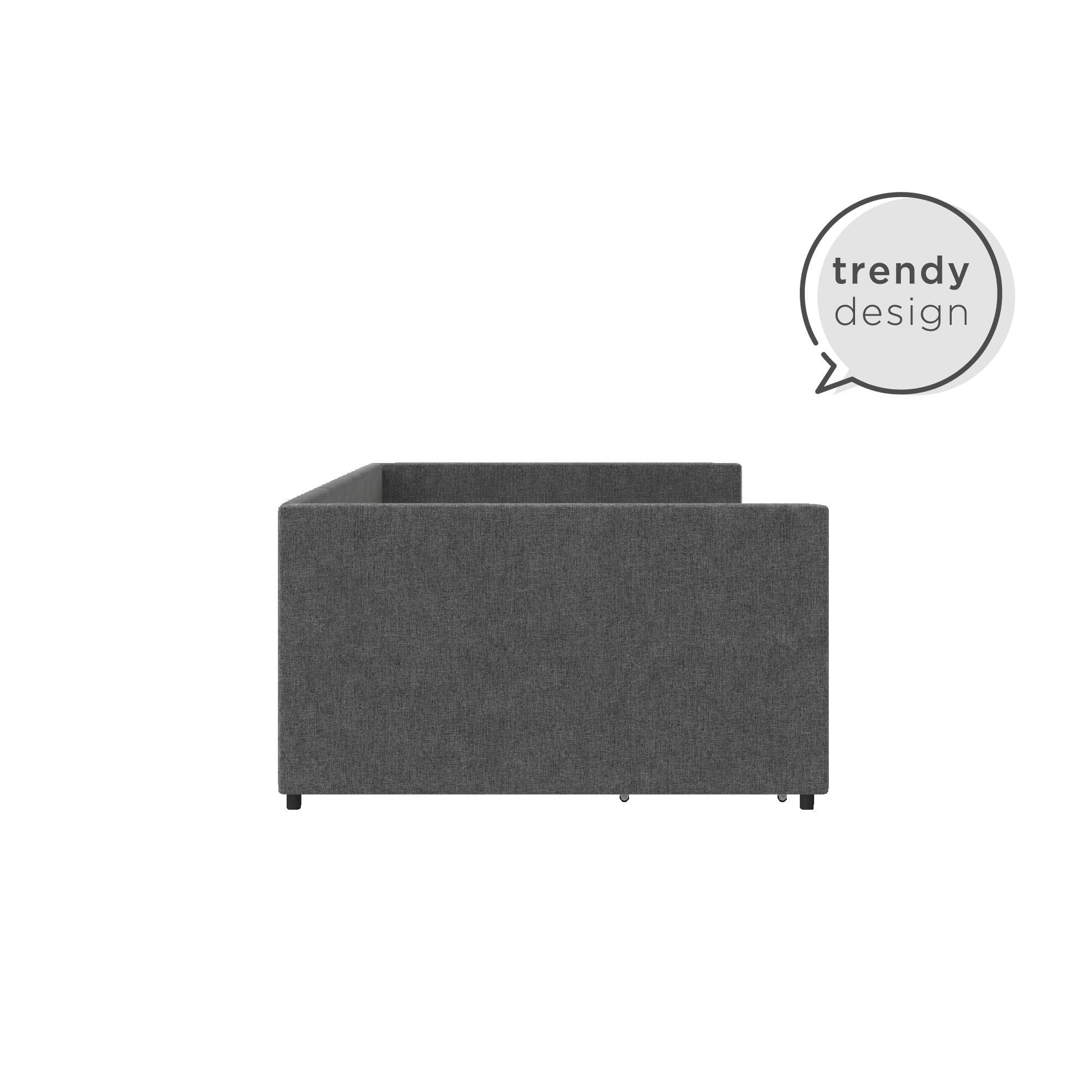 Daybed with Storage - Grey Linen - Full