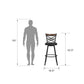 Lesley Upholstered Seat Swivel Barstool - Black