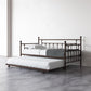 Manila Metal Daybed and Trundle Set with Sturdy Metal Frame and Slats - Bronze - Twin