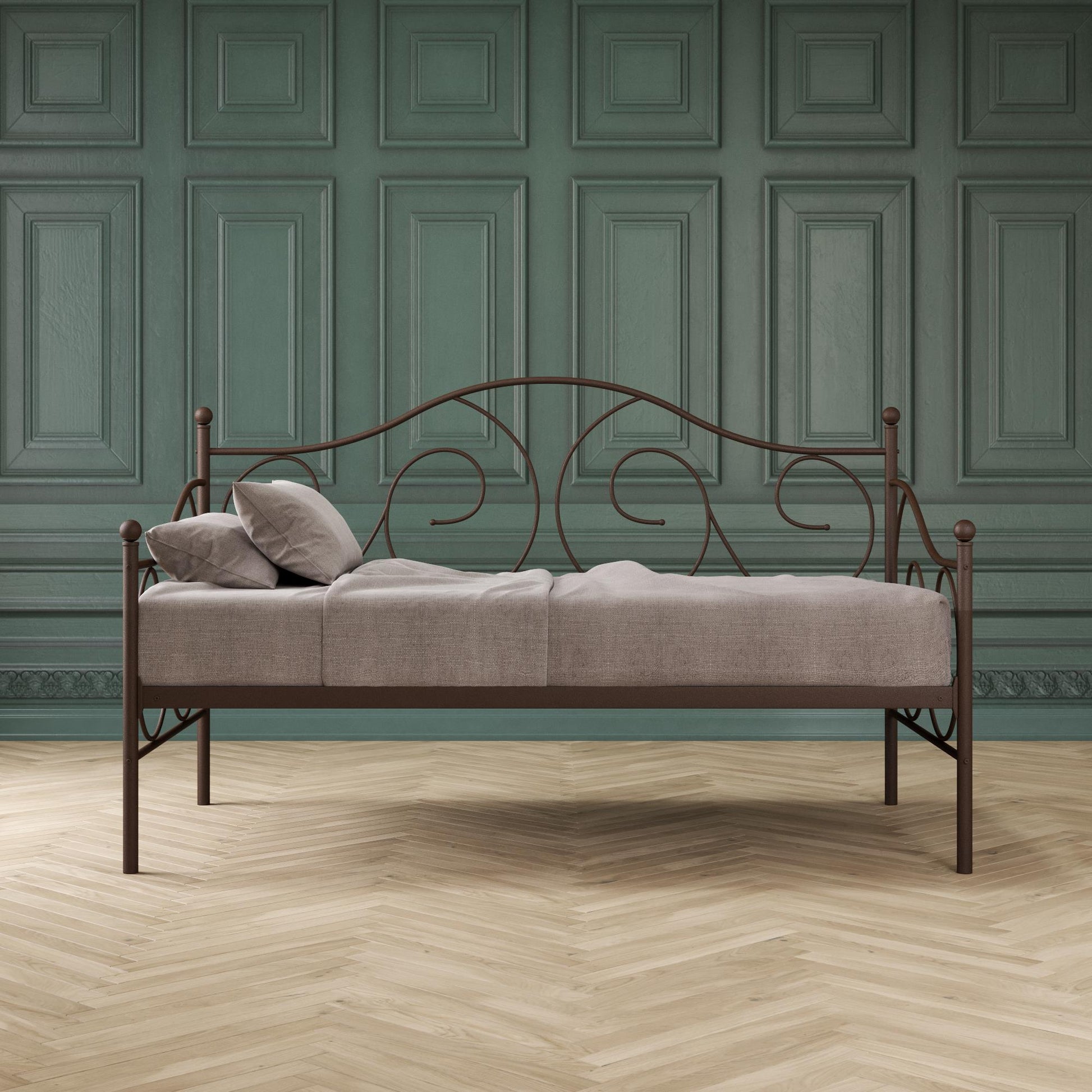 Victoria Metal Daybed with 15 Inch Clearance for Storage - Bronze - Twin