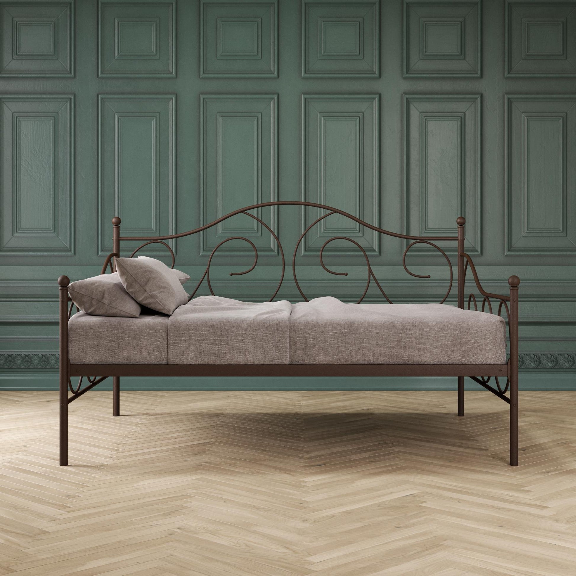 Victoria Metal Daybed with 15 Inch Clearance for Storage - Bronze - Full
