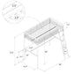 Shawn Metal Loft Bed with Desk with Metal Frame and Integrated Ladder - Black - Twin
