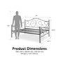 Victoria Metal Daybed with 15 Inch Clearance for Storage - Pewter - Full
