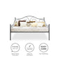 Victoria Metal Daybed with 15 Inch Clearance for Storage - Pewter - Full