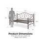 Victoria Metal Daybed with 15 Inch Clearance for Storage - Bronze - Twin