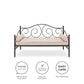 Victoria Metal Daybed with 15 Inch Clearance for Storage - Bronze - Twin