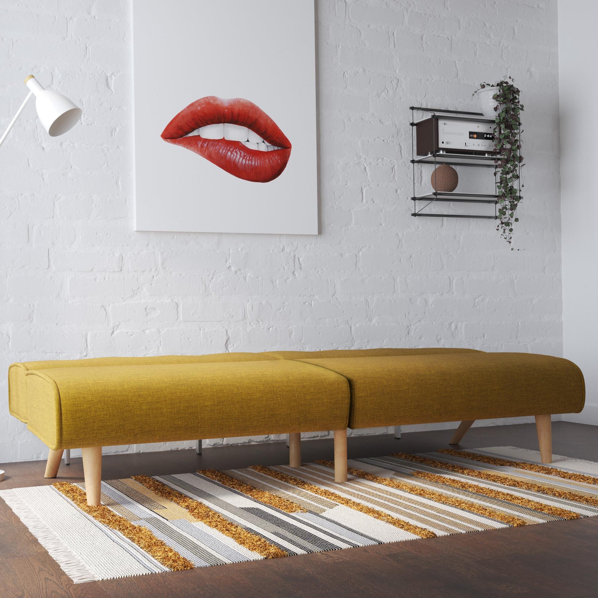 Palm Springs Split Futon - Mustard