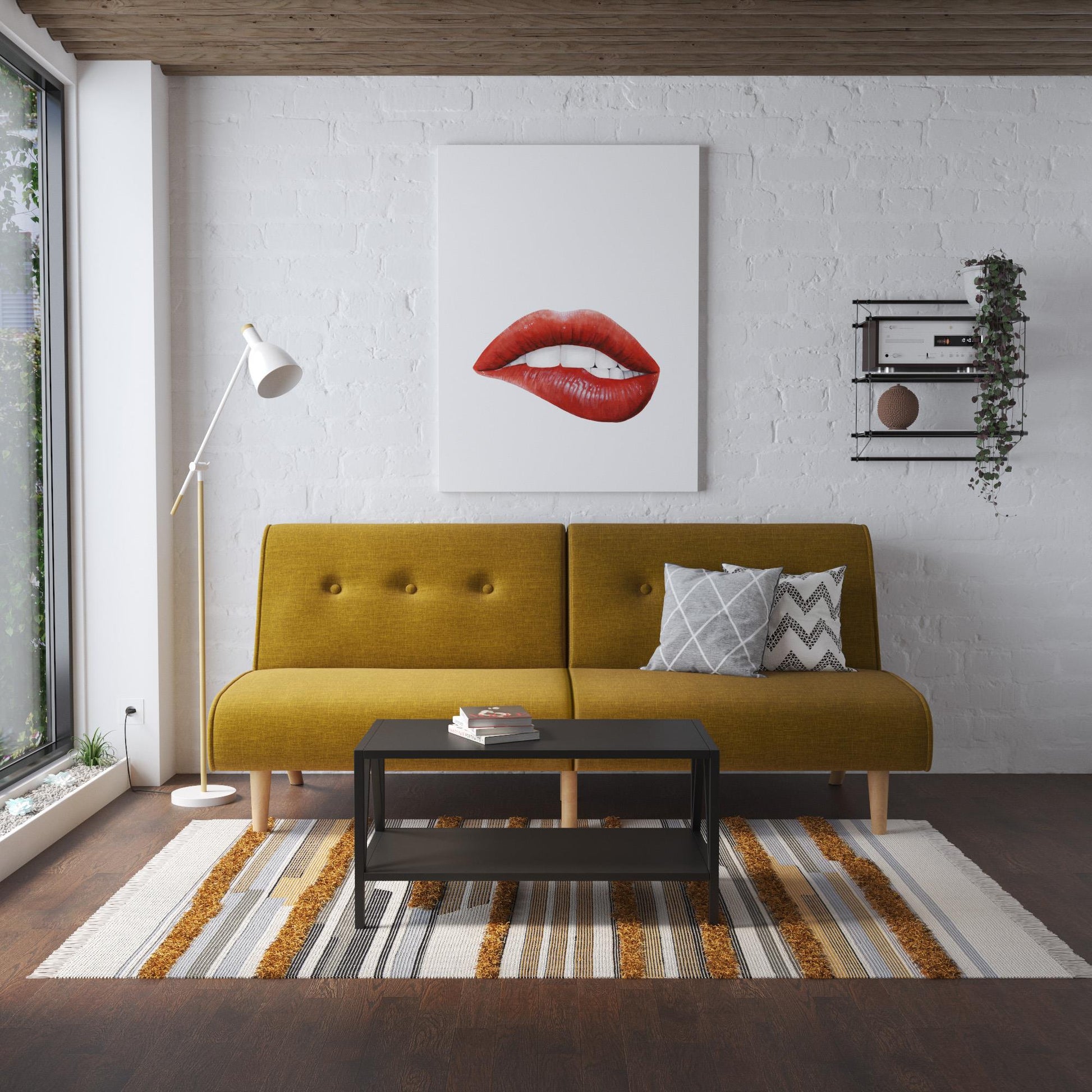 Palm Springs Split Futon - Mustard