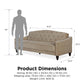Novogratz Vintage Tufted Sofa Sleeper II, Taupe Velour - Tan