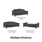 Novogratz Vintage Tufted Sofa Sleeper II, Gray Velvet - Dark Gray