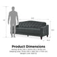 Novogratz Vintage Tufted Sofa Sleeper II, Gray Velvet - Dark Gray