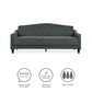 Novogratz Vintage Tufted Sofa Sleeper II, Gray Velvet - Dark Gray