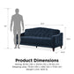 Novogratz Vintage Tufted Sofa Sleeper  - Blue Velvet