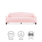 Novogratz Vintage Tufted Sofa Sleeper II, Pink Velvet - Light Pink