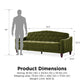 Novogratz Vintage Tufted Sofa Sleeper II, Green Velvet - Green