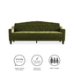 Novogratz Vintage Tufted Sofa Sleeper II, Green Velvet - Green