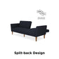Regal Linen Upholstered Futon - Blue Linen