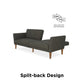 Regal Linen Upholstered Futon - Grey Linen
