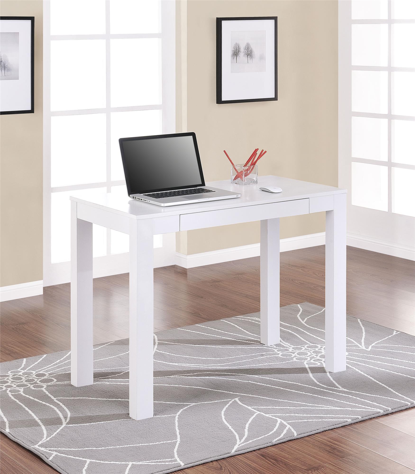 Parsons Minimalistic Desk with Drawer - Black