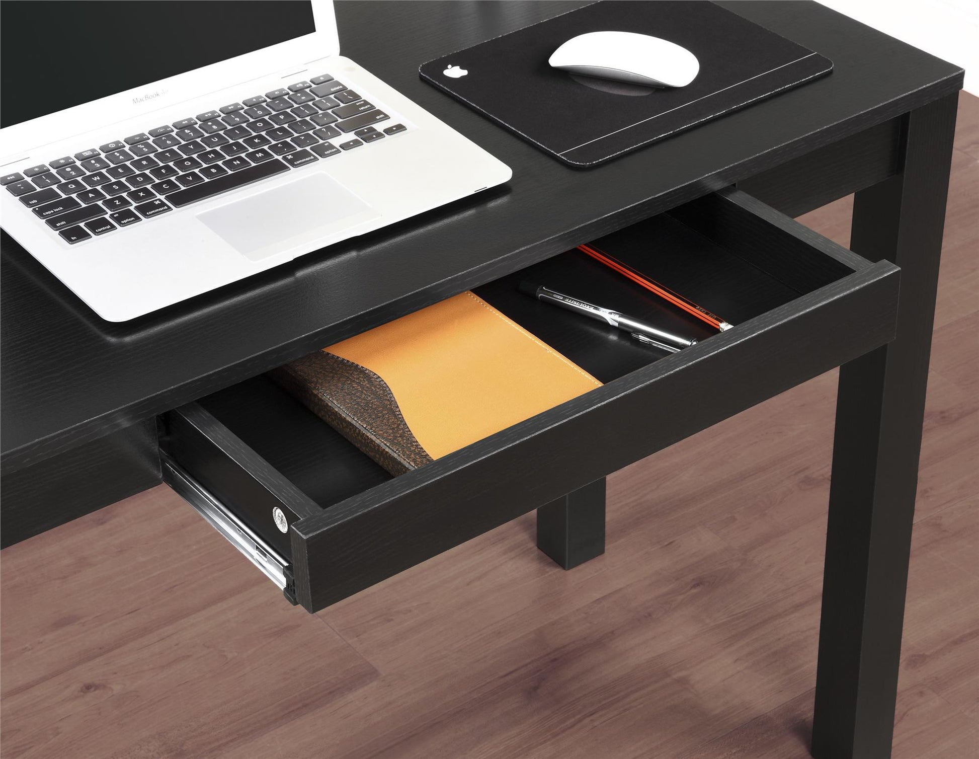 Parsons Minimalistic Desk with Drawer - Black