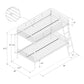 Twin over Twin Metal Bunk Bed with Slanted Front Ladder and Guardrails - Black - Twin-Over-Twin