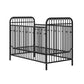 Monarch Hill Ivy Metal Crib Adjusts to 3 Different Heights - Black