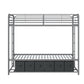 Mainstays Twin over Twin Metal Bunk Bed with Storage Bins, Silver - Silver - Twin-Over-Twin