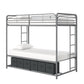 Mainstays Twin over Twin Metal Bunk Bed with Storage Bins, Silver - Silver - Twin-Over-Twin