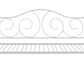 Victoria Metal Daybed with 15 Inch Clearance for Storage - White - Twin