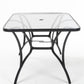Paloma Patio Dining Table with Tempered Glass Top and Weather Resistant Frame - Gray