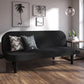 Arthur Multi Purpose Futon with Left Side Mini Holding Tray - Black