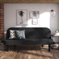 Arthur Multi Purpose Futon with Left Side Mini Holding Tray - Black
