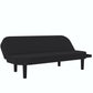 Arthur Multi Purpose Futon with Left Side Mini Holding Tray - Black