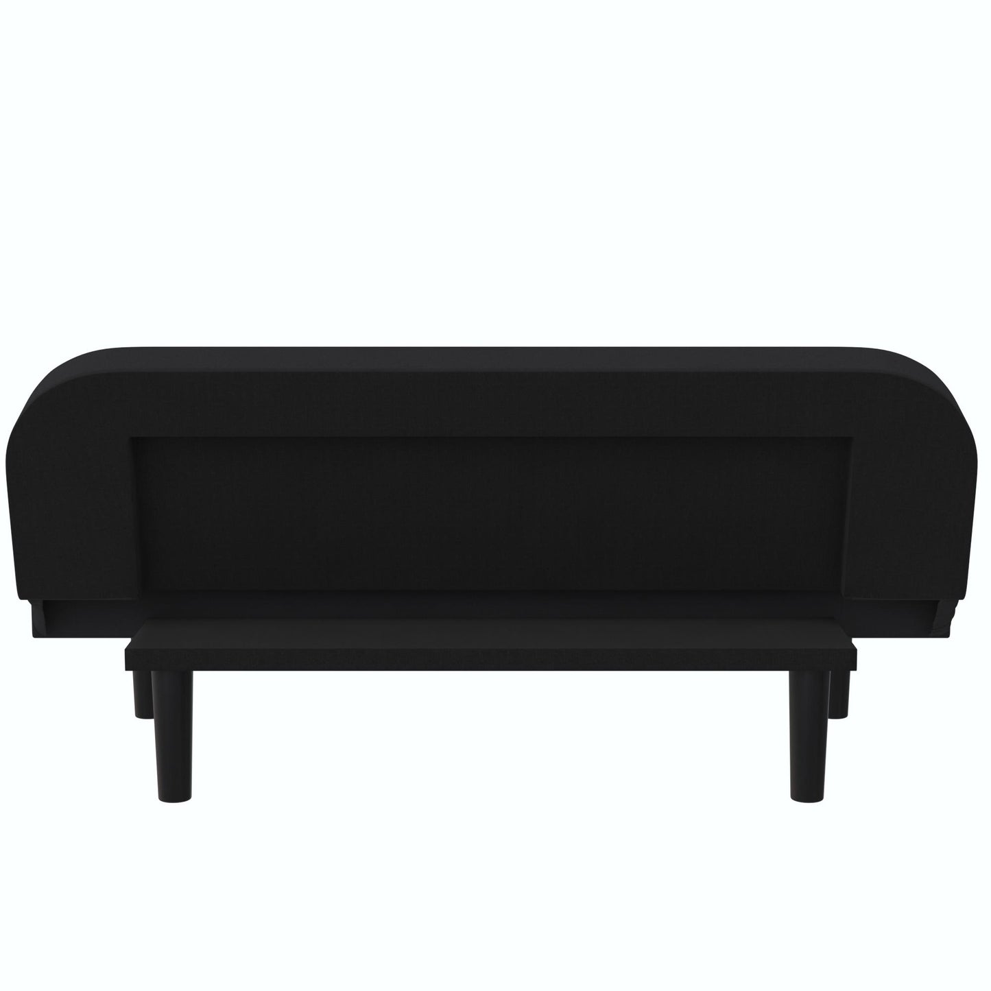 Arthur Multi Purpose Futon with Left Side Mini Holding Tray - Black