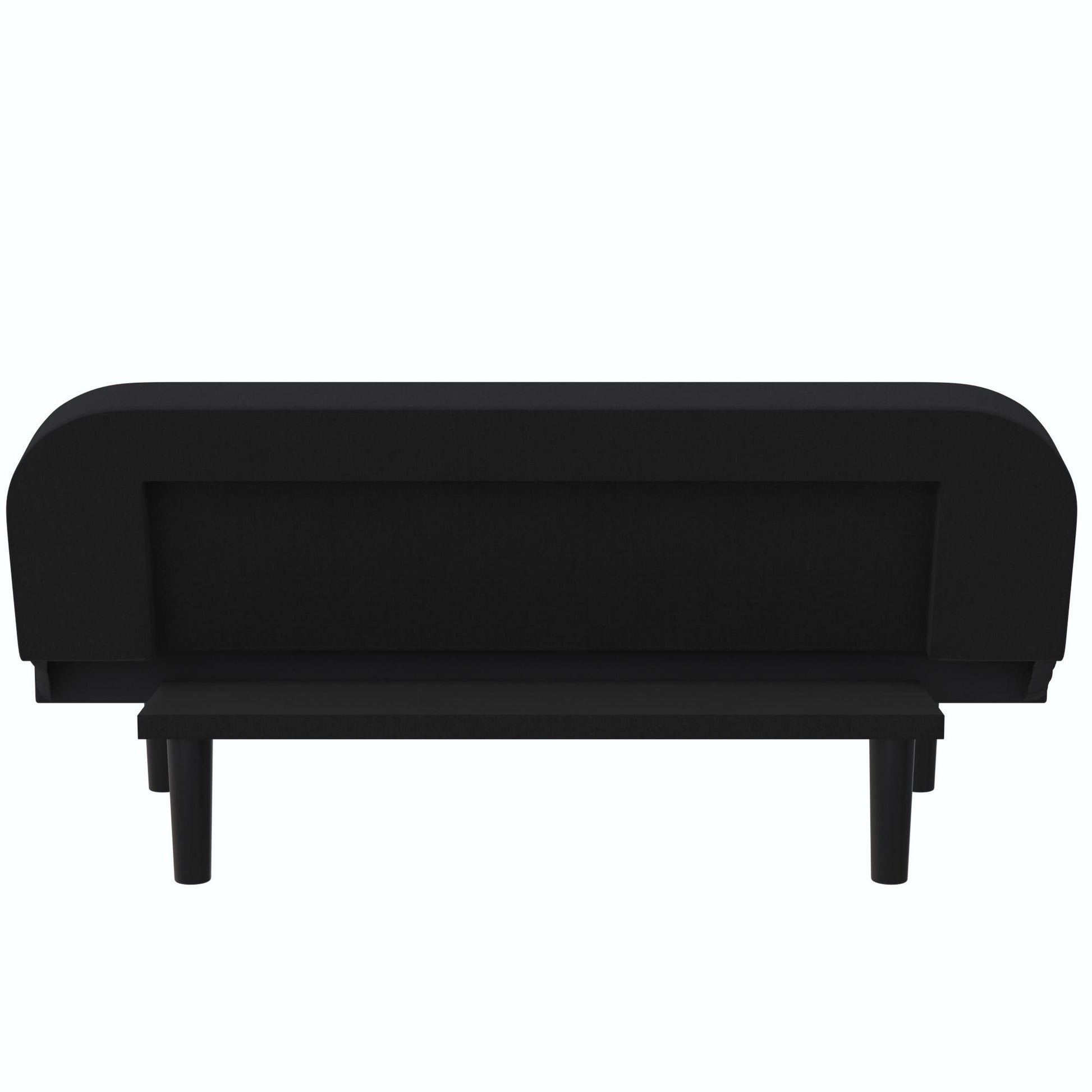 Arthur Multi Purpose Futon with Left Side Mini Holding Tray - Black