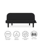 Arthur Multi Purpose Futon with Left Side Mini Holding Tray - Black