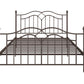 Tokyo Metal Bed with Headboard, Footboard and Metal Slats - Bronze - Full