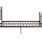 Tokyo Metal Bed with Headboard, Footboard and Metal Slats - Bronze - Full