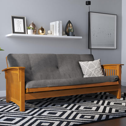 Eve 6 Inch Thermobonded High Density Polyester Fill Futon Mattress - Gray - Full